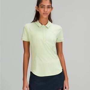 *NWT* lululemon Sz 8 Green Short Sleeve Quick Dry Polo Tennis Golf Athletic Top